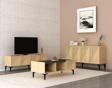 Cantek Dizayn Draw Tv Sehpası Konsol Ve Orta Sehpa 3'Lü Salon Takımı Safirmeşe-Royalmermer