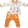 Baby Cosy Unisex Turuncu Organik Alt Üst Bebek Takımı - Csy2007 - Rebebe Kahverengi 3-6 Ay