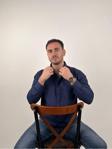 Mad&Calf Erkek Slim Fit Uzun Kollu Düğmeli Yaka Oxford Gömlek Lacivert 2XL