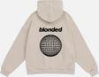 Mad&Calf Unisex Blonde Baskılı Kapüşonlu Polarlı Oversize Sweatshirt Bej 2XL