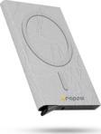Wrapsol Magsafe Mekanizmalı Kartlık Rfid Korumalı Alüminyum Otomatik Kredi Kartlık Çizgisel Kabartmalı Gri