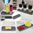 Tineke Silikon Yağdanlık Yağlık Standı Altlık ,Çok Amaçlı Organizer Sunumluk ,Sabunluk Altlığı 1 Adet Gri