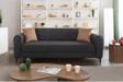 Perla Sofa Ferranti Yataklı Sandıklı Üçlü Kanepe Antrasit