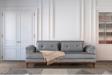 Perla Sofa Madrid Üçlü Yataklı Kanepe Babyface Açık Gri