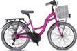 Geroni Sırıo 24 Jant City Bike - 21 Vites - V.B. - Fuşya-Gri - Shimano-