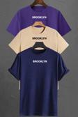 Brooklyn Baskılı Unisex Oversize 3'lü T-shirt Paketi