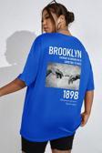 Unisex 1898 Brooklyn Baskılı T-shirt