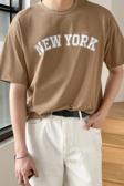 Erkek New York Baskılı Oversize Tshirt