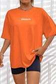 Unisex Brooklyn Baskılı T-shirt
