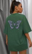Unisex Butterfly Baskılı T-shirt