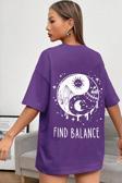 Unisex Yin & Yang Baskılı T-shirt