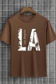 Unisex Los Angles Baskılı Tasarım Tshirt