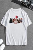 Korku Karakterleri Baskılı Unisex Oversize Tshirt