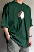 Unisex Tupac Coffee Baskılı T-shirt