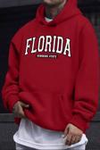 Florida Baskılı Oversize Sweatshirt
