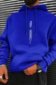 Erkek Aleman Rapero Baskılı Oversize Sweatshirt