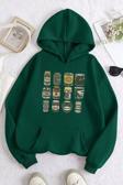 Turşu Baskılı Oversize Sweatshirt