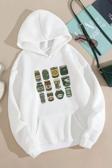 Turşu Baskılı Oversize Sweatshirt