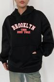 Unisex Brooklyn Baskılı Bisiklet Yaka Sweatshirt
