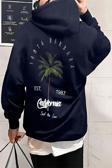 California Baskılı Oversize Sweatshirt