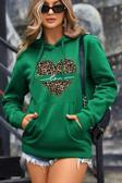 Kalp Baskılı Oversize Sweatshirt