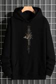 Pusula Zaman Çizelge Baskılı Oversize Sweatshirt