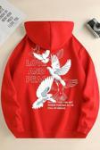 Love and Peace Baskılı Oversize Sweatshirt