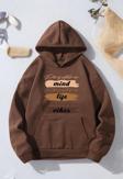 Mind Life Vibes Baskılı Oversize Sweatshirt