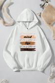 Mind Life Vibes Baskılı Oversize Sweatshirt