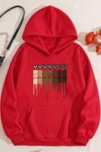 Leopar Kalp Baskılı Oversize Sweatshirt