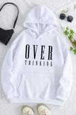 Over Thinking Baskılı Unisex Oversize Sweatshirt