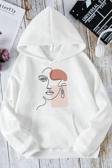 Silüet Baskılı Oversize Sweatshirt
