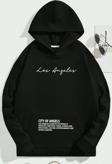 Los Angles Baskılı Oversize Sweatshirt