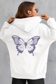 Unisex Butterfly Baskılı Sweatshirt