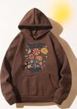 Flowers  Baskılı Oversize Sweatshirt