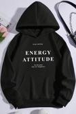 Energy Baskılı Oversize Sweatshirt