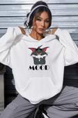 Mood Baskılı Unisex Oversize Sweatshirt
