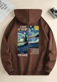 Vangogh Baskılı Oversize Sweatshirt
