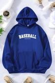 Baseball Baskılı Oversize Sweatshirt