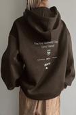 Kadın Kahverengi  Calm Yazılı Oversize Sweatshirt