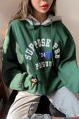 Kadın Yeşil Suppose Baskılı Oversize Sweatshirt