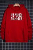 Hanımcı Yazılı Katlamalı Sweatshirt