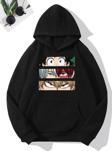 Unisex Makima Hugging Denji Baskılı Sweatshirt