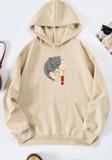 Unisex Yin Yang Cats Baskılı Sweatshirt