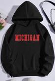 Unisex Michigan Baskılı Sweatshirt