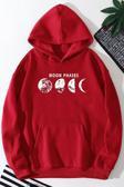 Unisex Moon Phases Baskılı Sweatshirt