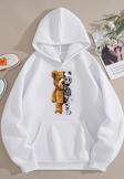Unisex Boys Bear Baskılı Sweatshirt