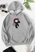 Unisex Astronot Baskılı Sweatshirt