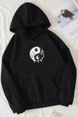 Unisex Ying-yang Baskılı Sweatshirt