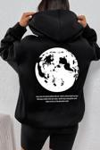 Unisex The Moon Baskılı Sweatshirt